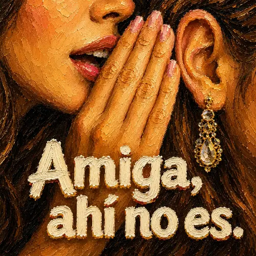 Amiga, ahí no es. (Original)