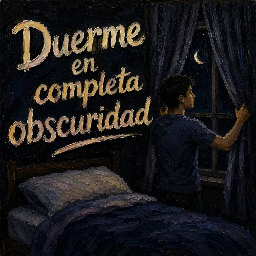 Portada de Duerme con completa obscuridad